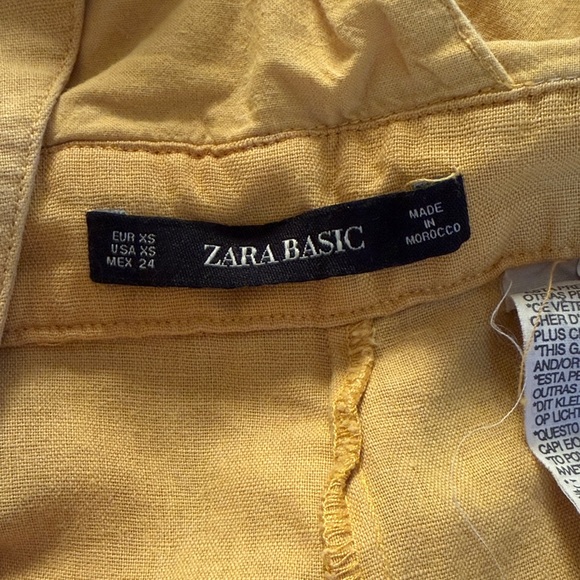 Zara Linen/Cotton Mustard Jumpsuit with Button Detail - Picture 6 of 9